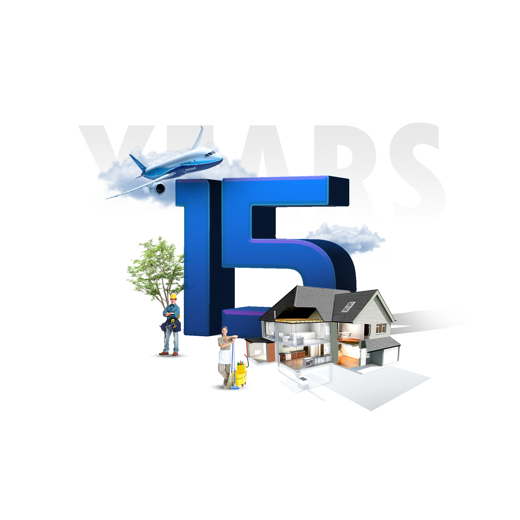 15 years anniversary emblem